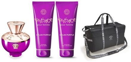 Versace Dylan Purple EDP Set - EDP 50ml + Sprchový gel 200ml + Tělové mléko 200ml Dárková sada