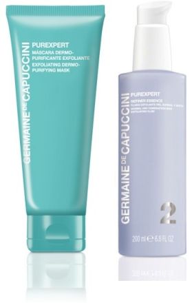 Germaine de Capuccini Purexpert Sada 4 - Exfoliační fluid pro normální a smíšenou pleť 200ml + Čistící exfoliační maska 75ml Dárková sada