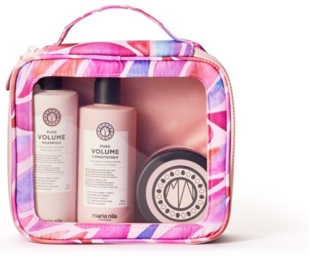 Maria Nila Pure Volume Beauty Bag SS23 - Šampon 350 ml + kondicionér 300 ml + maska 250 ml Dárková sada