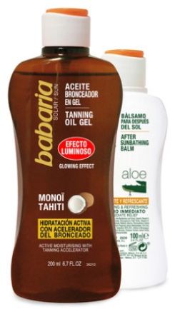 Babaria Opalovaní sada - Gel na urychlení opálení 200 ml + krém po opalování 100 ml Dárková sada