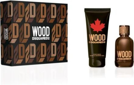 Dsquared2 Wood Pour Homme Set - EDT 100 ml + sprchový gel 150 ml Dárková sada