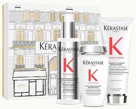 Kérastase Premiére Trio Vánoční Set - Šampon 250 ml + předšamponová péče 250 ml + péče 200 ml Dárková sada
