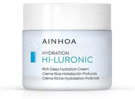 Ainhoa Hi-luronic Rich Deep Hydration Cream - Výživný hloubkově hydratační krém 50 ml Bez krabičky