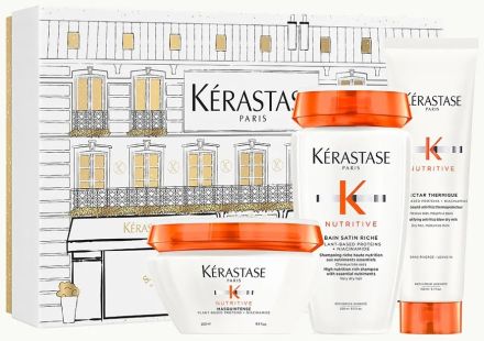 Kérastase Nutritive Vánoční Set - Šampon 250 ml + maska 200 ml + termoochranné mléko 150 ml Dárková sada