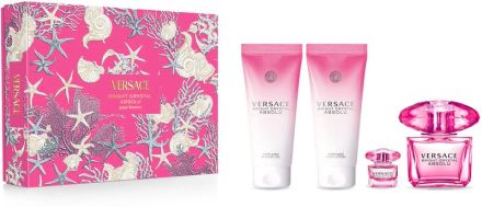 Versace Bright Crystal Absolu Set - EDP 90 ml + EDP 5 ml + sprchový gel 100 ml + tělové mléko 100 ml Dárková sada
