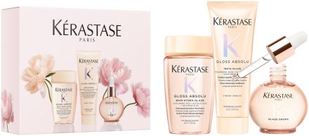 Kérastase Gloss Absolu Oil Spring Set - Hydratační šampon 80 ml + kondicionér 75 ml + vlasový olej 45 ml Dárková sada
