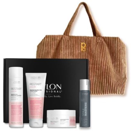 Revlon Professional Restart Color Vánoční Set 2026 - Šampon 250 ml + kondicionér 200 ml + maska 250 ml + lak na vlasy 75 ml Dárková sada