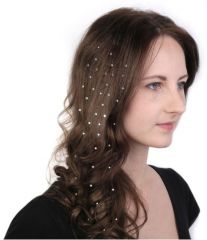 Nažehlovací kamínky do vlasů krystal 36ks