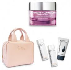 Germaine de Capuccini Timexpert Rides Rose Nude Set - Regenerační krém na suchou pleť 50 ml + Odličovač make-upu 125 ml + Pleťová voda 125 ml + Custom maska 50 ml + Růžový neceser Dárková sada