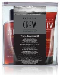 American Crew Grooming Travel Kit - šampon 3v1 100 ml + Hydratační krém 50 ml + forming krém 50 g + gel 100 ml Dárková sada