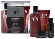 American Crew Grooming Travel Kit - šampon 3v1 100 ml + Hydratační krém 50 ml + forming krém 50 g + gel 100 ml Dárková sada