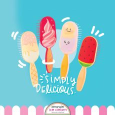 Detangler Ice Cream - Dětský kartáč na vlasy Nanuk