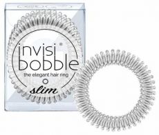 Invisibobble SLIM Chrome Sweet Chrome - Gumička do vlasů šedá 3 ks