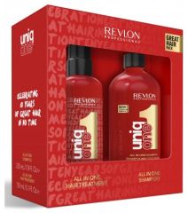 Revlon Professional Uniq One Celebration Set - Šampon 230 ml + Bezoplachová péče 150 ml Dárková sada