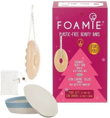 Foamie Shower Body Bar Gift Set - Tuhá tělová péče 80 g + cestovní pouzdro 1 ks + sáček na mýdlo 1 ks Dárková sada