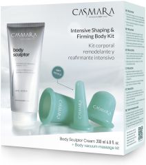 Casmara Body Sculptor Firming Body Kit - Zpevňující tělový krém 200 ml + masážní baňky 3ks Dárková sada