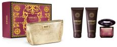 Versace Crystal Noir Set - EDP 90 ml + sprchový gel 100 ml + tělové mléko 100 ml + kosmetická taštička Dárková sada