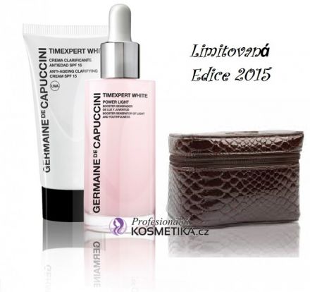 Germaine de Capuccini Timexpert White Sada Specialists 2015 - Rozjasňující sérum Power Light 50 ml + Rozjasňující anti-agingový krém 30 ml + Neceser Dárková sada