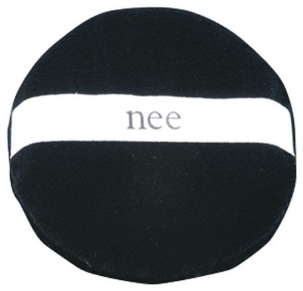 Nee Powder Puff On, Black - Sametová labutěnka na pudr s páskou, černá 1 ks