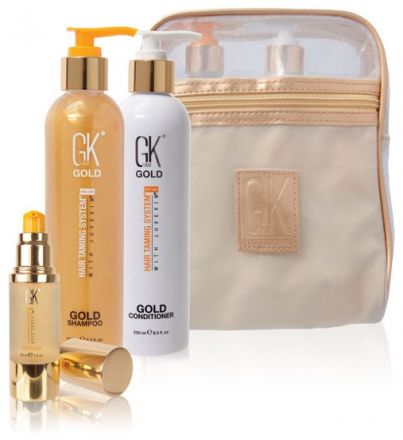 GK Hair Gold Line Set - Šampon 250 ml + Kondicionér 250 ml + Sérum 29 ml Dárková sada