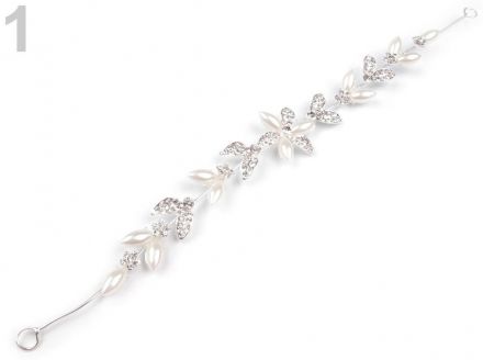 Štrasová ozdoba do vlasů 1 1ks