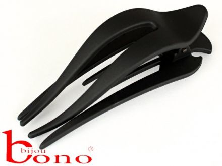 Spona do vlasů dvojzubec černá 1ks