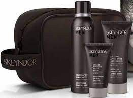 Skeyndor For Men Set - Gel na holení 150ml + Balzám po holení 100ml + Sérum 30ml + Neceser Dárková sada