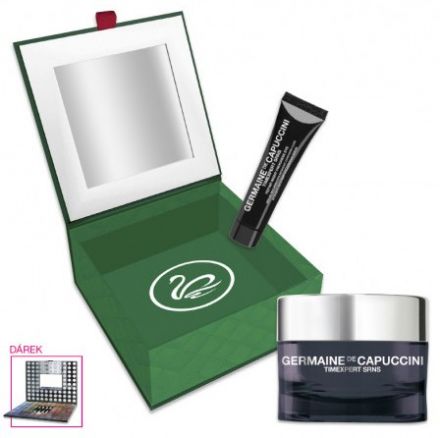 Germaine de Capuccini Timexpert SRNS Vánoční sada - Denní krém 50ml + Noční sérum na oční okolí 15ml + Paleta očních stínů 98ks x 1g Dárková sada