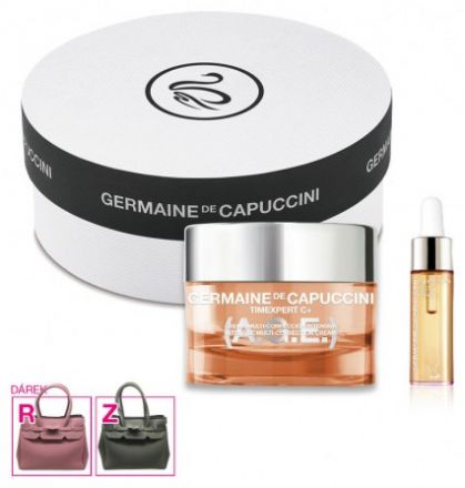 Germaine de Capuccini Timexpert C+ (A.G.E.) Vánoční Sada - Multi-korekčí krém 50 ml + Elixír 15 ml + kabelka Dárková sada