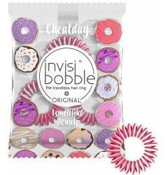 Invisibobble Original Cheatday Donuts - Gumička do vlasů s vůní donutu růžová 3 ks