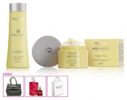 Revlon Profesional Eksperience Hydro Sada - Hydratační šampon 250 ml + hydratační maska 200 ml + sérum pro redukci vrásek 15 ml+ kabelka Dárková sada