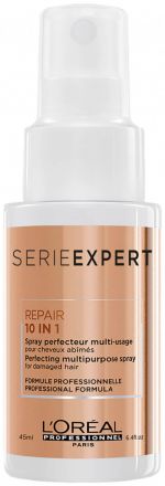 L´oréal Professionnel Expert Absolut Repair Gold 10in1 Perfecting Multipurpose Spray - Víceúčelový sprej pro poškozené vlasy 45 ml Cestovní balení