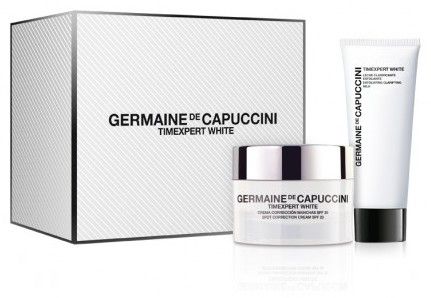 Germaine de Capuccini Timexpert White Sada - Korekční krém na skvrny SPF20 50 ml + Rozjasňující exfoliační mléko 100 ml Dárková sada