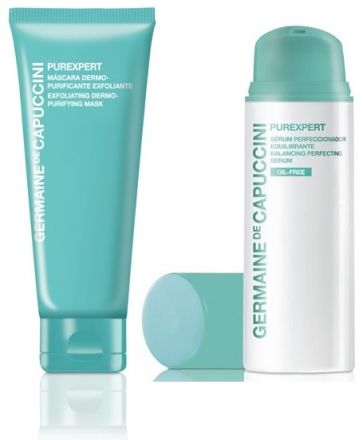 Germaine de Capuccini Purexpert Sada 3 - Vyrovnávací sérum 50 ml + Čistící exfoliační maska 75 ml Dárková sada