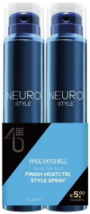 Paul Mitchell Neuro Save on Duo Finish Heatctrl Style Spray - Objemový lak na vlasy s tepelnou ochranou 2x 205 ml