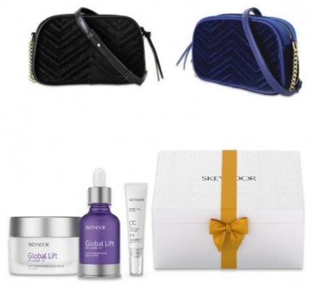 Skeyndor Global Lift Vánoční Sada Suchá Pleť - Krém 50 ml + elixír 30 ml + CC krém na oční okolí 15 ml Dárková sada