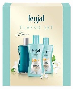 Fenjal Classic Set - Sprchový krém 200 ml + tělové mléko 200 ml + olejová pěna 125 ml Dárková sada