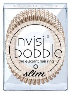 Invisibobble SLIM Bronze Me Pretty - Gumičky do vlasů Bronzová 3 ks