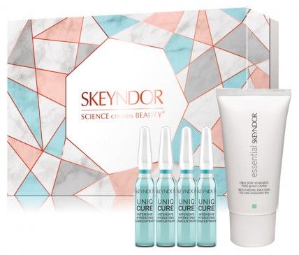 Skeyndor Essential Hydra Set - Hydratační koncentrát 4x2 ml + hydratační emulze 50 ml Dárková sada