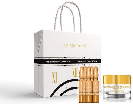 Germaine de Capuccini Royal Jelly Extreme Series Moments Set - Výživný krém pro suchou a velmi suchou pleť 50 ml + ampule flash lift 5x1 ml Dárková sada
