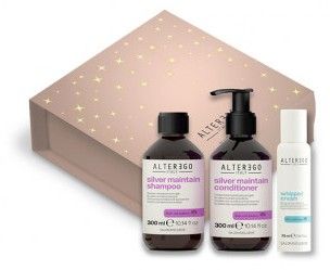 Alter Ego Silver Sada - Šampon Silver 300 ml + kondicionér 300 ml + hydratační pěna 75 ml Dárková sada