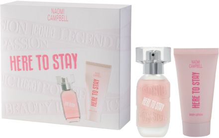 Naomi Campbell Here to Stay Set - EDT 15 ml + tělové mléko 50 ml Dárková sada