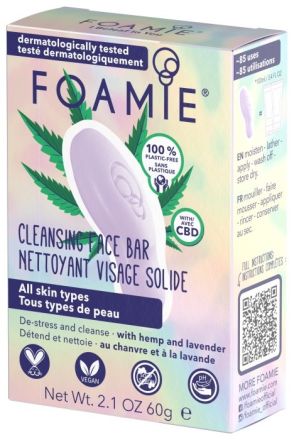 Foamie Cleansing Face Bar I Beleaf In You with CBD and Lavender Oil - Čistící mýdlo pro problematickou pleť 60 g