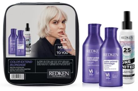 Redken Color Exted Blondage Sada - Šampon 300 ml + kondicionér 300 ml + péče 150 ml Dárková sada
