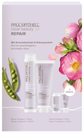 Paul Mitchell Clean Beauty Repair Sada - Šampon 250 ml + kondicionér 250 ml + šampon 50 ml + kondicionér 50 ml Dárková sada
