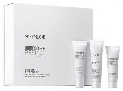 Skeyndor ProBiome Peel Post-peel Probiome Kit - Komplex multibiotický obnovující 10 ml + DD krém č. 1 15 ml + multivitamínový noční krém 10 ml Dárková sada