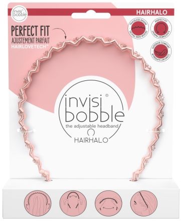 Invisibobble Hairhalo Pink Sparkle - Čelenka do vlasů světle růžová