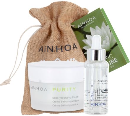 Ainhoa Purity Set - Krém pro aknózní pleť 50 ml + kyselina hyaluronová 50 ml Dárková sada