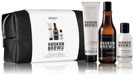 Redken Brews Vánoční Sada - Šampon 300 ml + krém na holení 150 ml + balzám po holení 125 ml Dárková sada