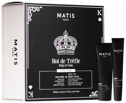 Matis Roi de Tréfle King of Clubs Sada - Pánský krém proti stárnutí 50 ml + pánská péče proti tmavým kruhům 15 ml Dárková sada